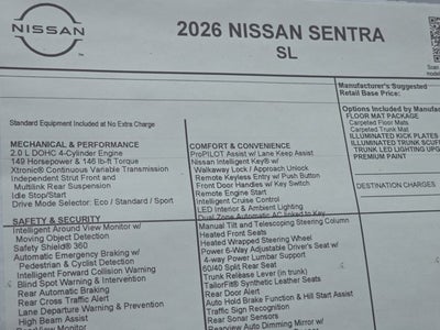2026 Nissan Sentra SL