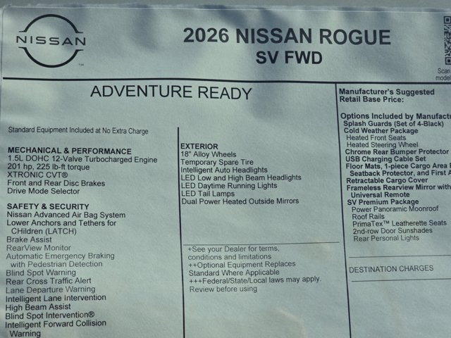 2026 Nissan Rogue SV