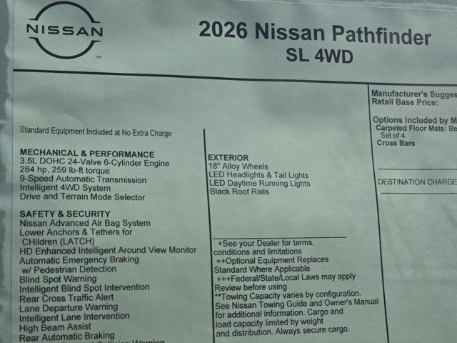 2026 Nissan Pathfinder SL