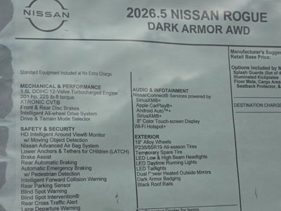 2026 Nissan Rogue Dark Armor