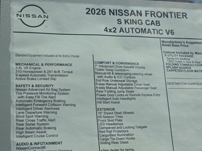 2026 Nissan Frontier S
