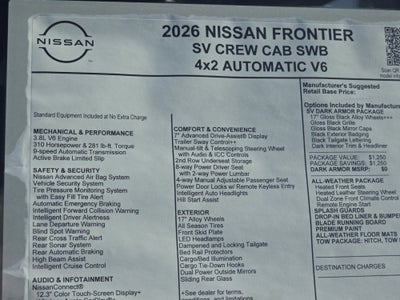 2026 Nissan Frontier SV