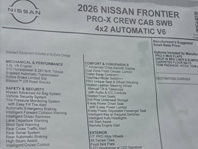 2026 Nissan Frontier PRO-X