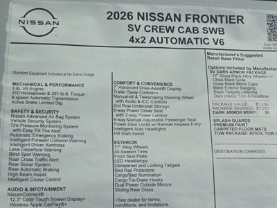 2026 Nissan Frontier SV