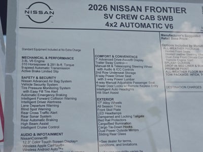 2026 Nissan Frontier SV