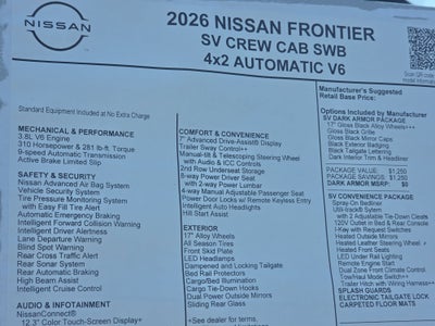 2026 Nissan Frontier SV