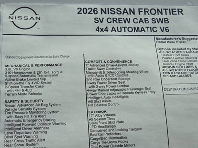 2026 Nissan Frontier SV