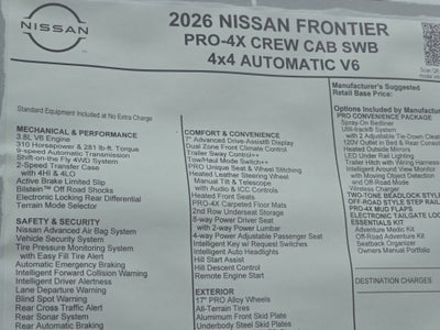 2026 Nissan Frontier PRO-4X