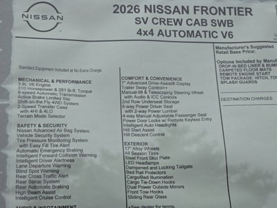2026 Nissan Frontier SV