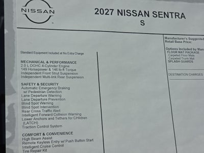2027 Nissan Sentra S