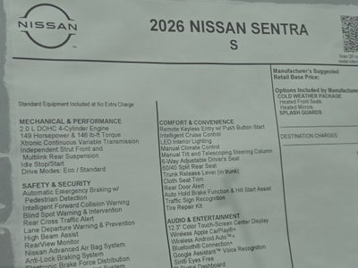 2026 Nissan Sentra S