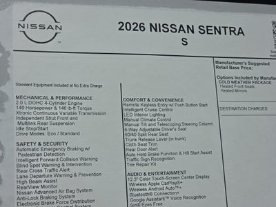 2026 Nissan Sentra S