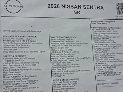 2026 Nissan Sentra SR