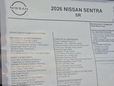 2026 Nissan Sentra SR