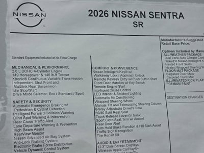 2026 Nissan Sentra SR