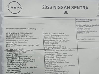 2026 Nissan Sentra SL