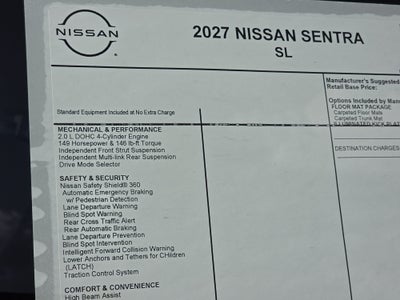 2027 Nissan Sentra SL