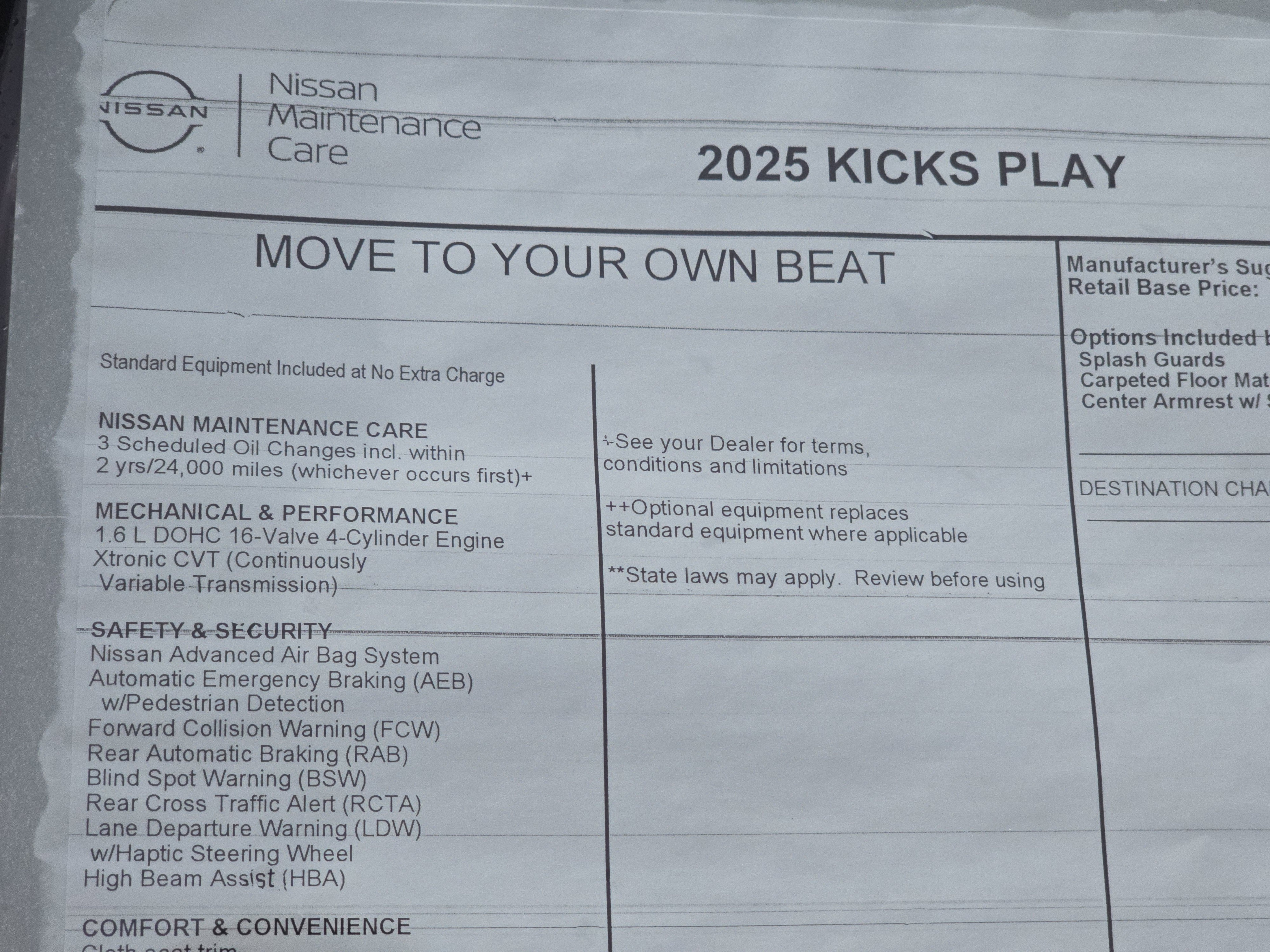 2025 Nissan Kicks Play S