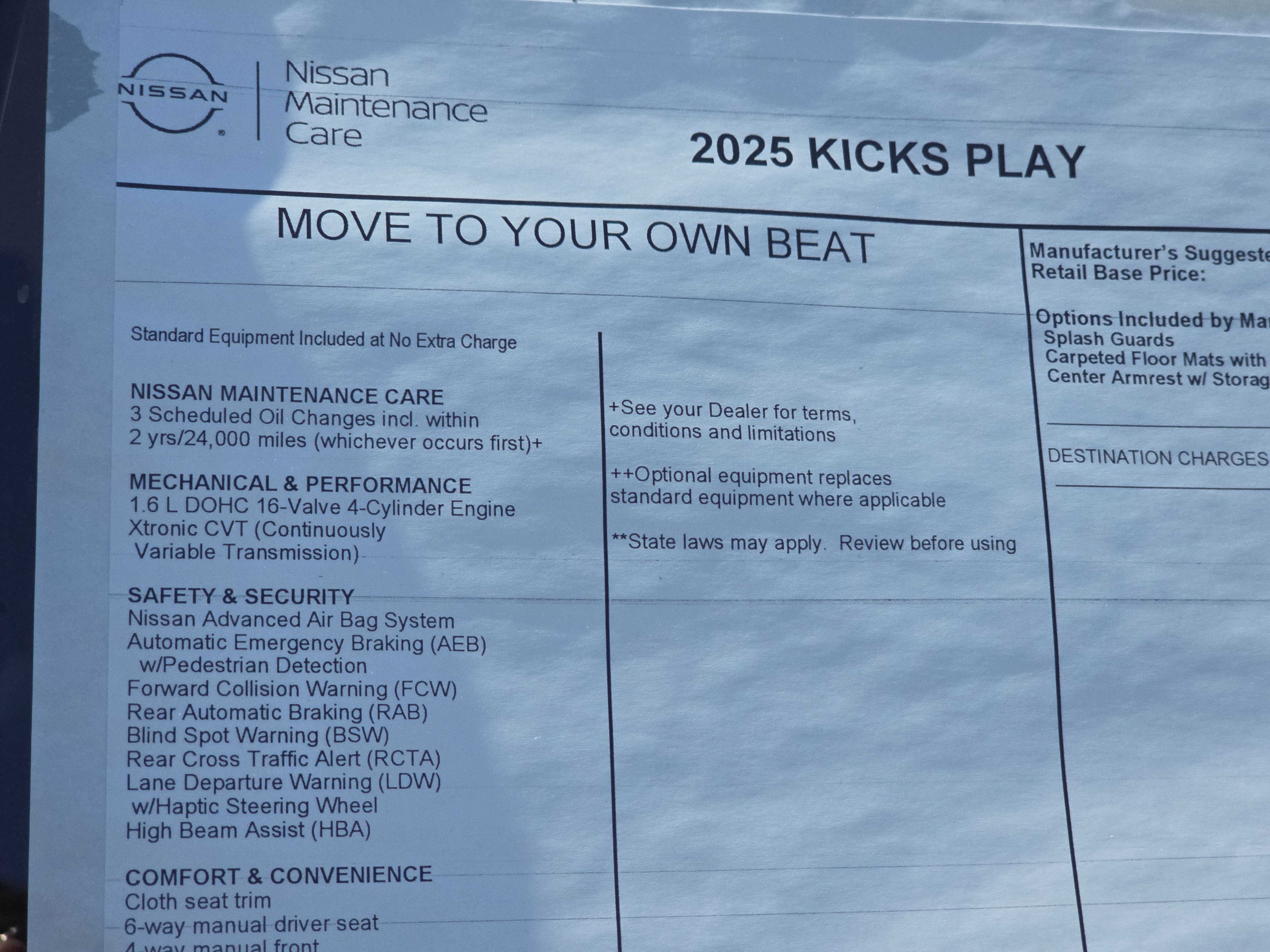 2025 Nissan Kicks Play S