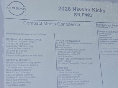 2026 Nissan Kicks SR