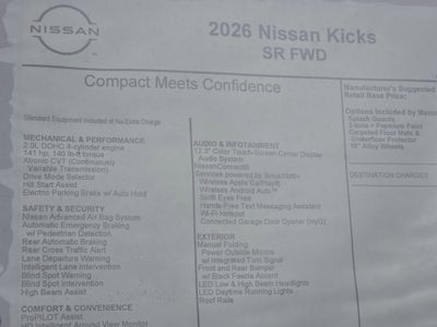 2026 Nissan Kicks SR