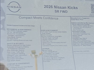 2026 Nissan Kicks SR