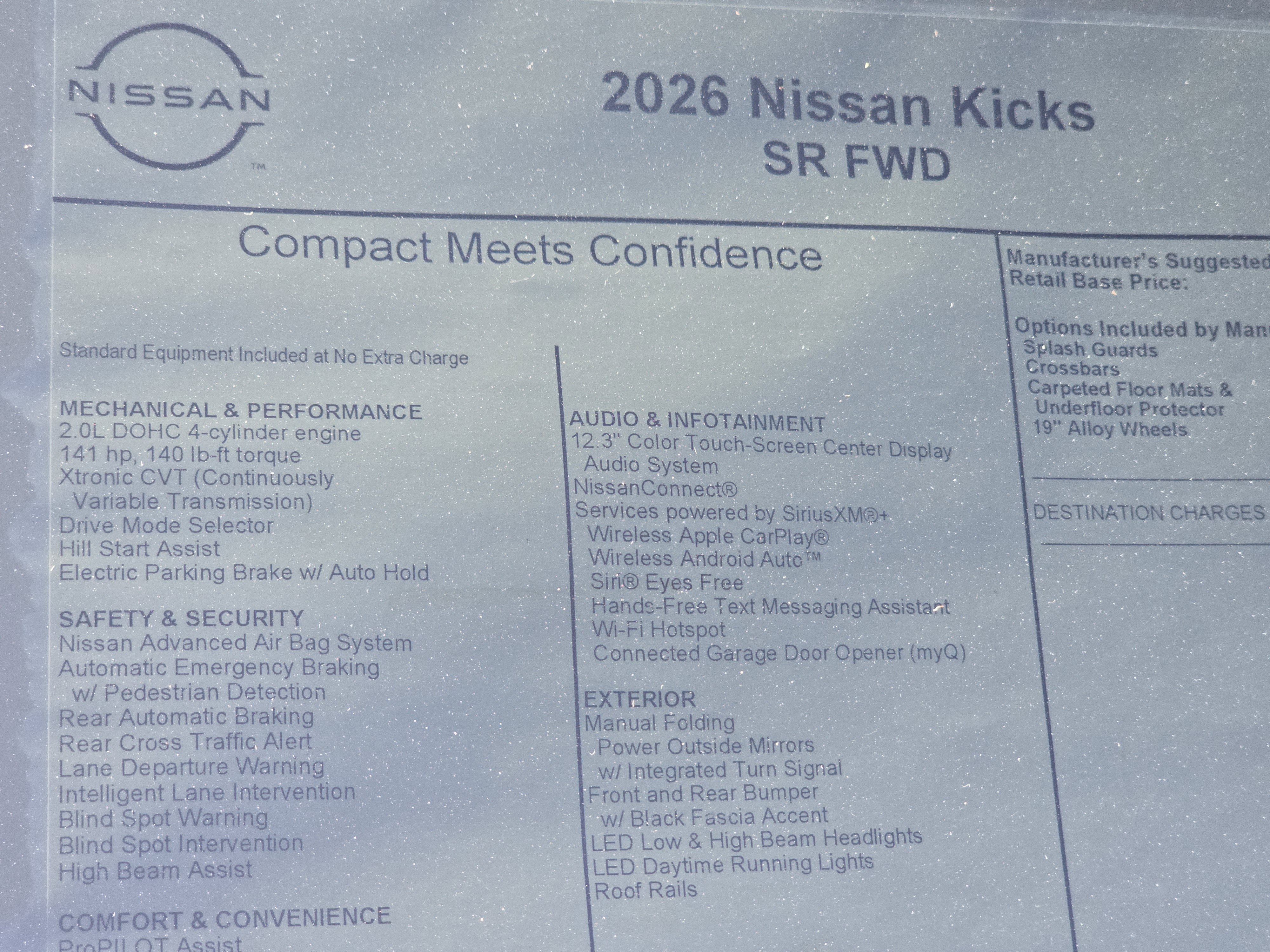 2026 Nissan Kicks SR