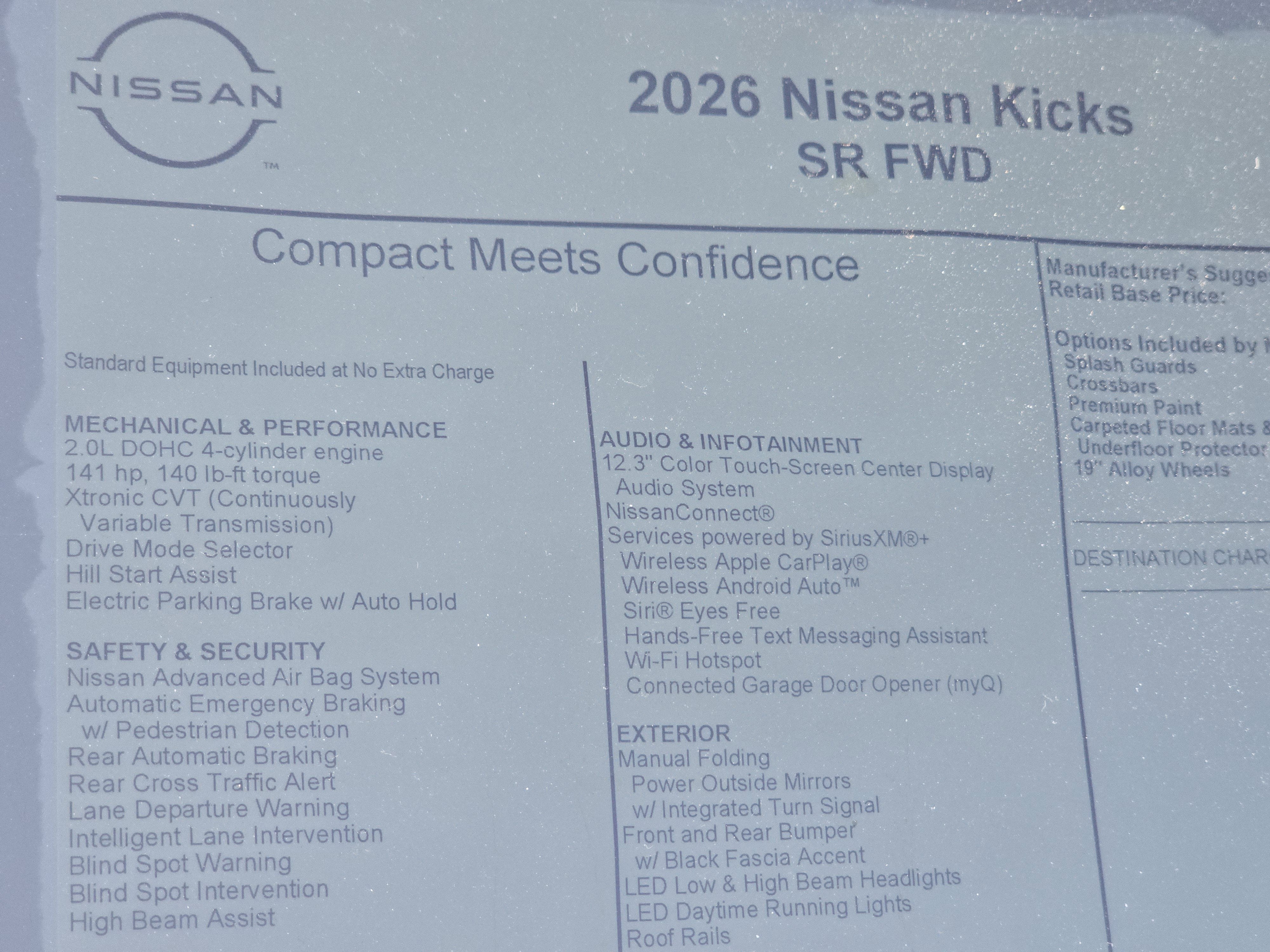2026 Nissan Kicks SR