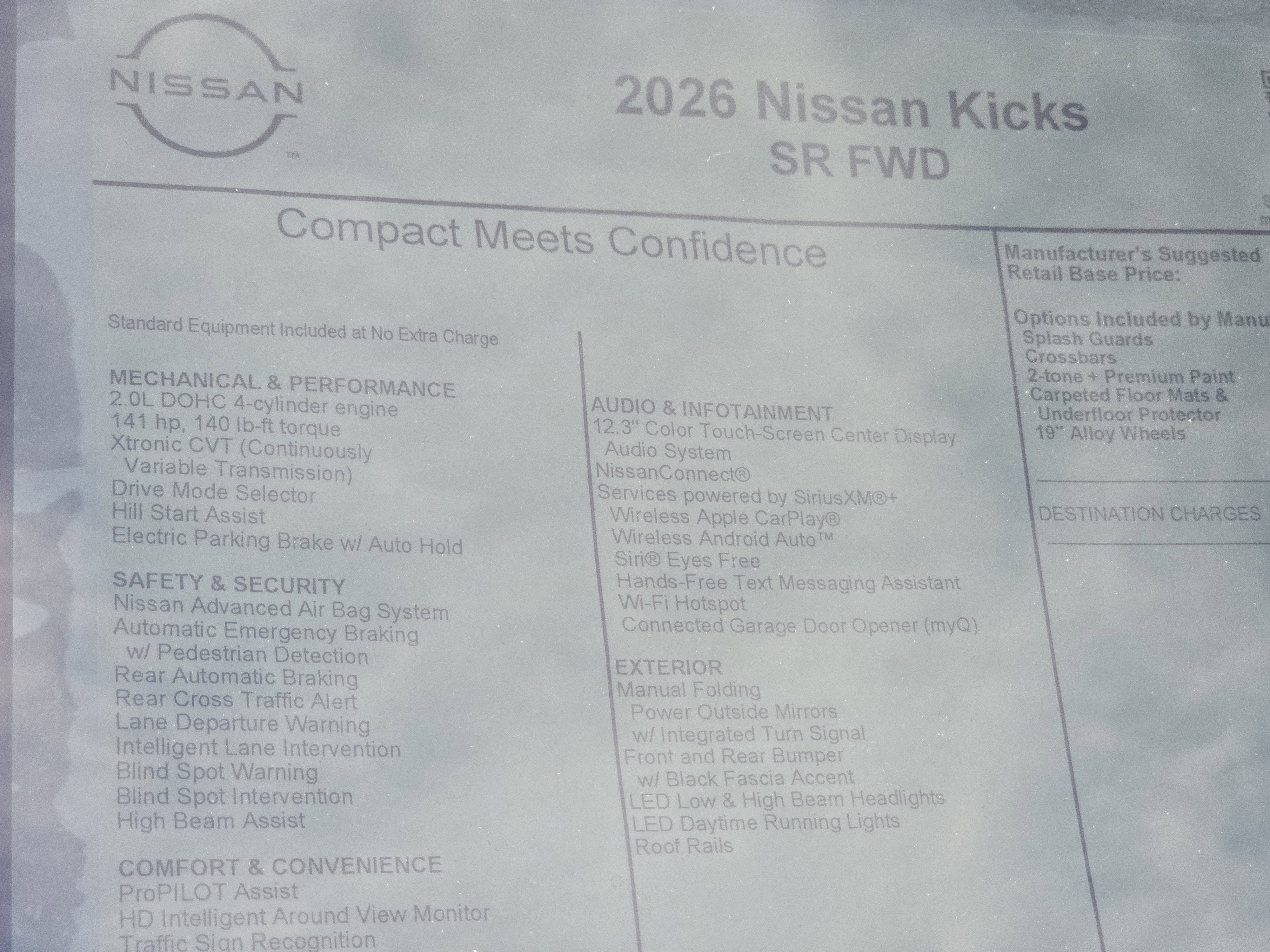 2026 Nissan Kicks SR