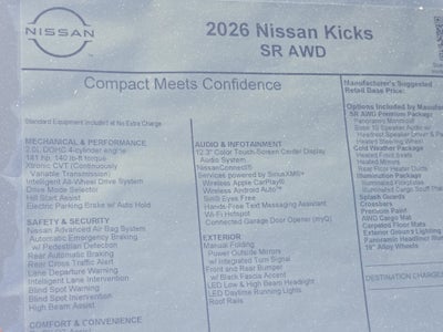 2026 Nissan Kicks SR