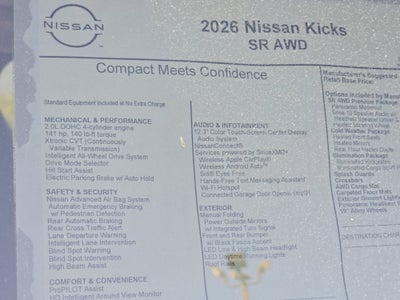 2026 Nissan Kicks SR