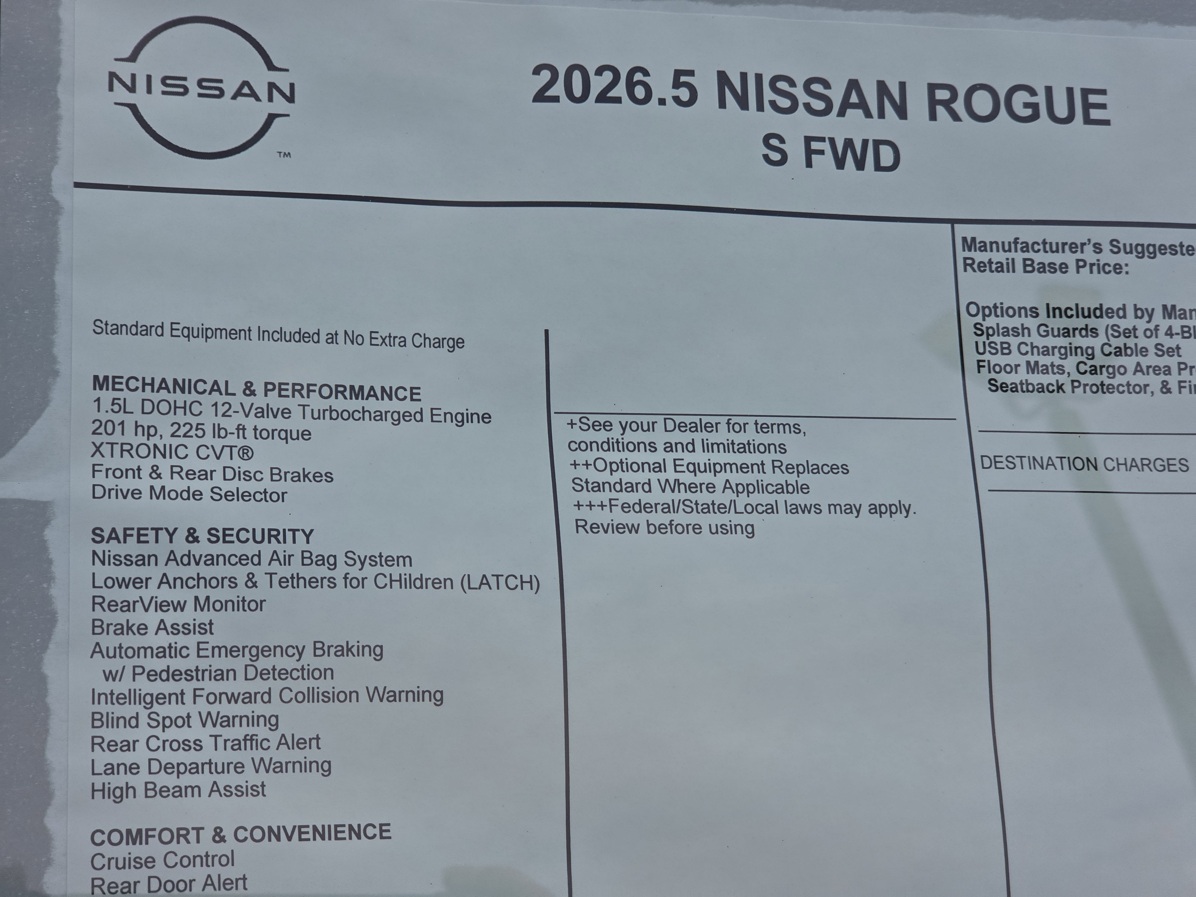 2026 Nissan Rogue S