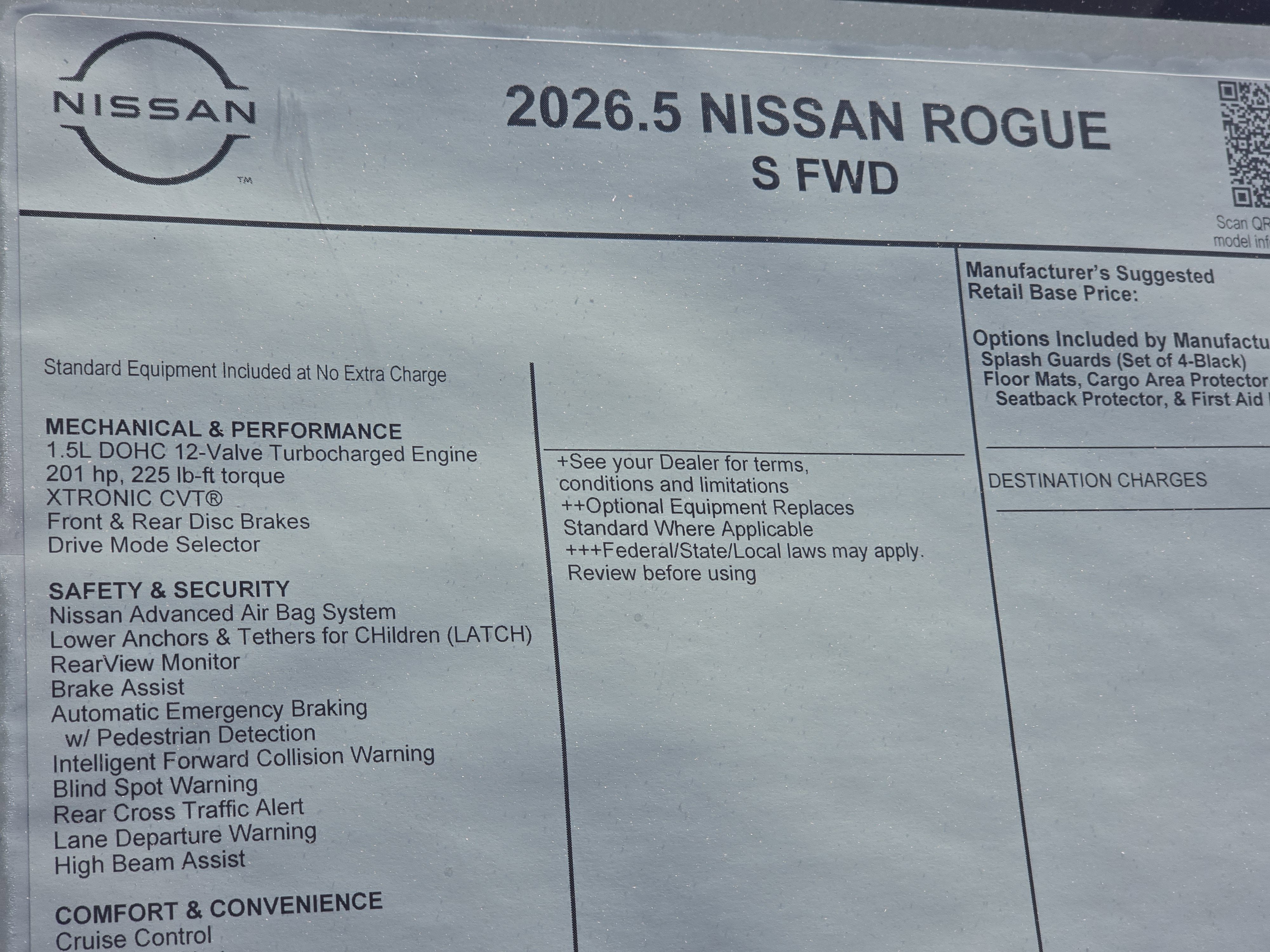 2026 Nissan Rogue S