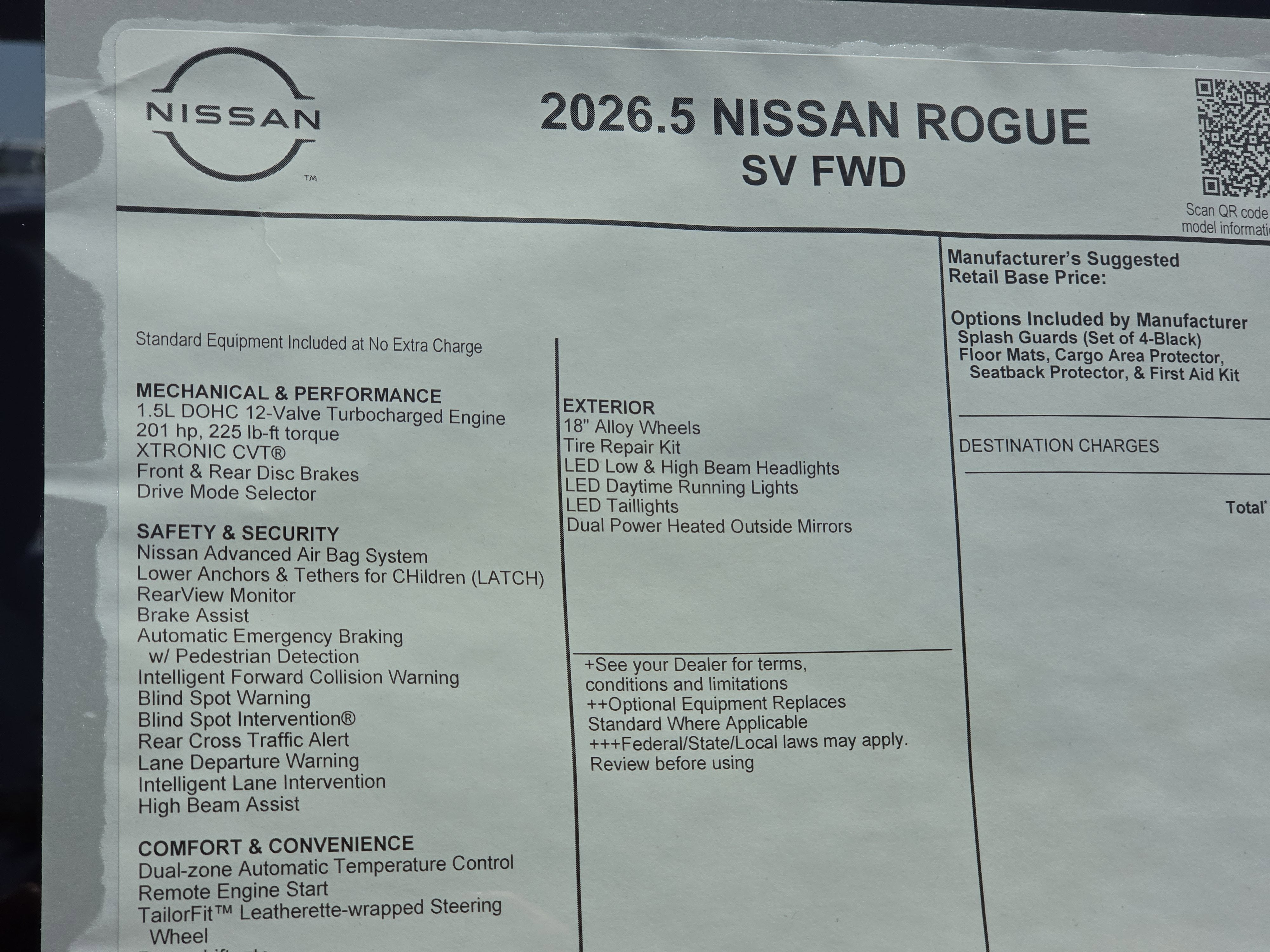 2026 Nissan Rogue SV