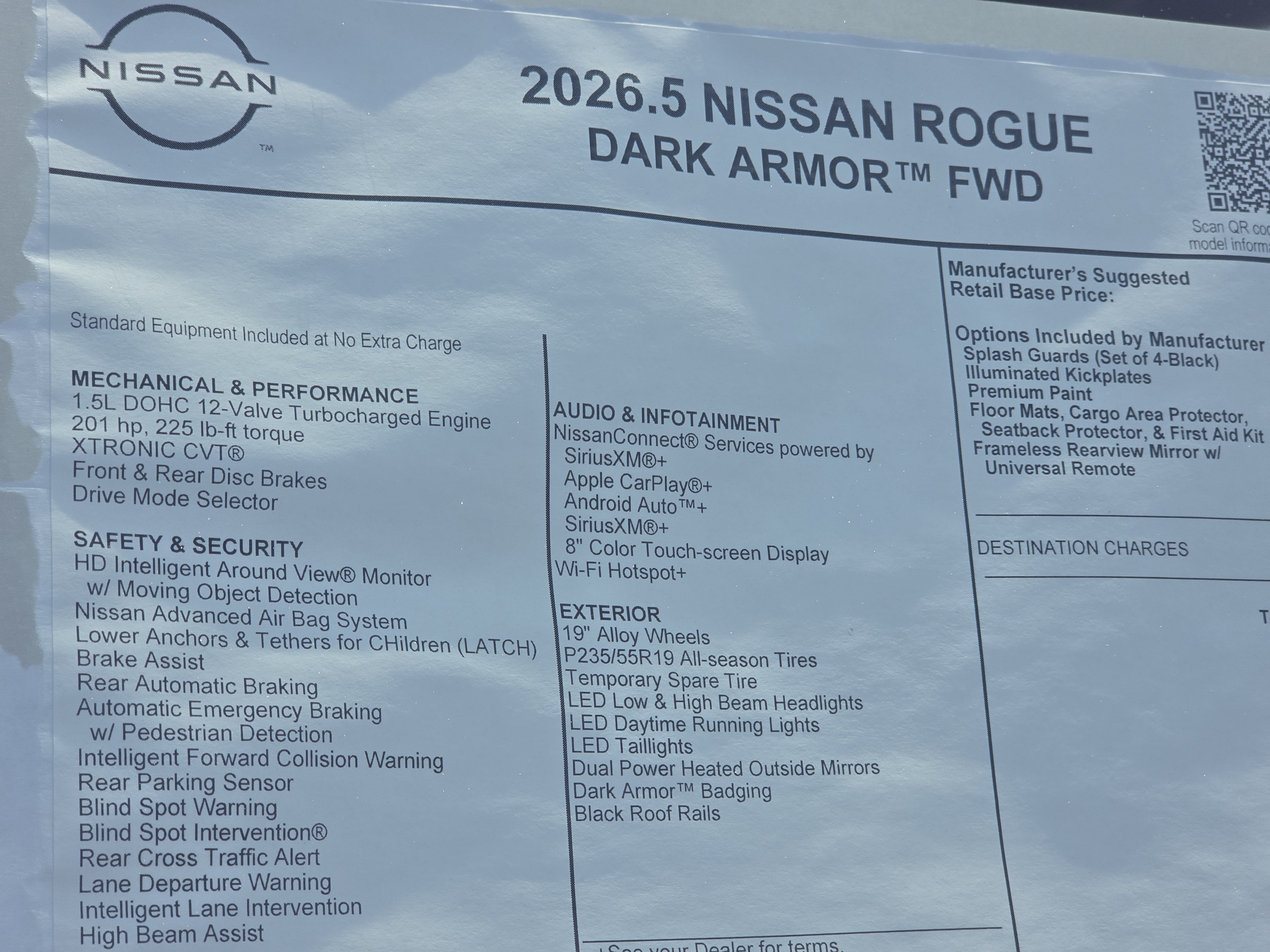 2026 Nissan Rogue Dark Armor
