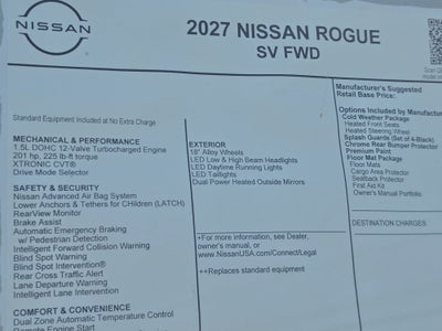 2027 Nissan Rogue SV