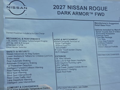 2027 Nissan Rogue Dark Armor