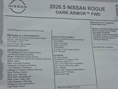 2026 Nissan Rogue Dark Armor