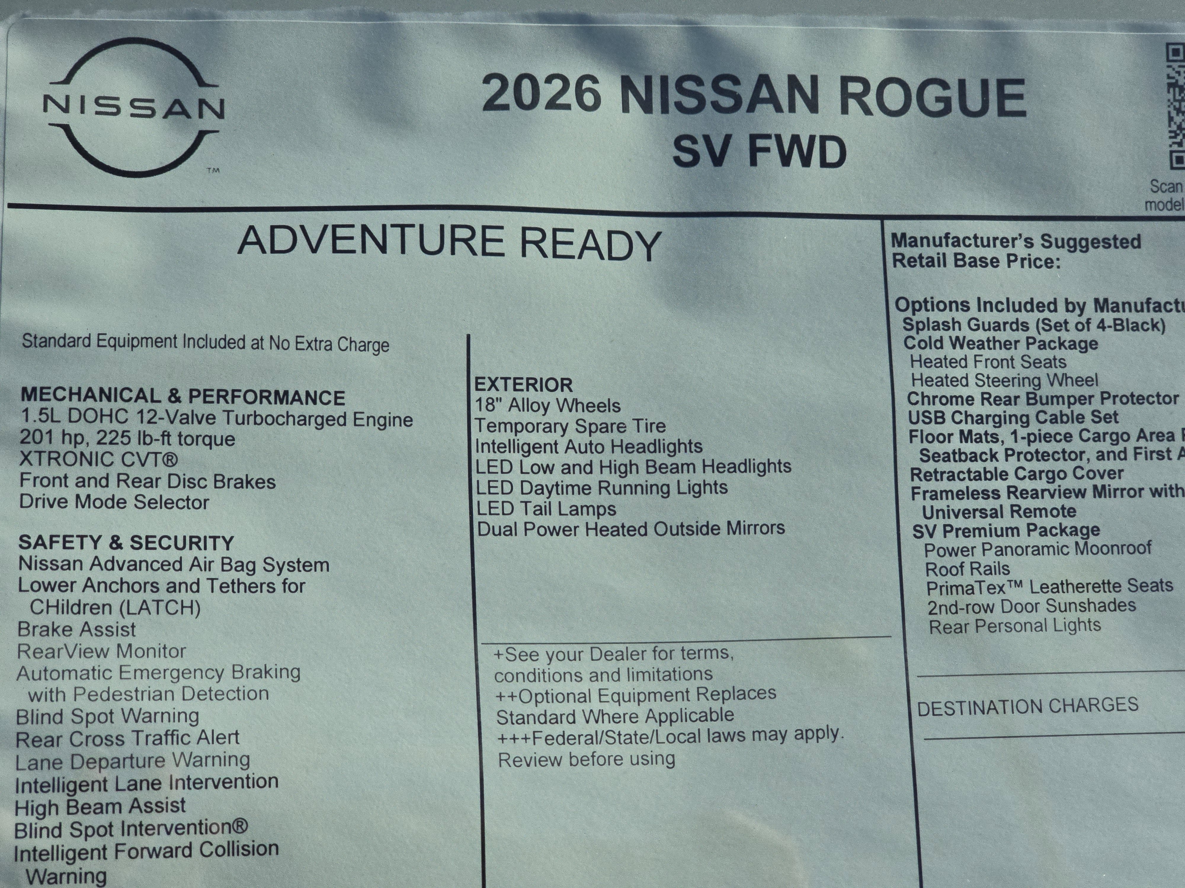 2026 Nissan Rogue SV