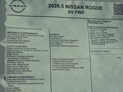 2026 Nissan Rogue SV