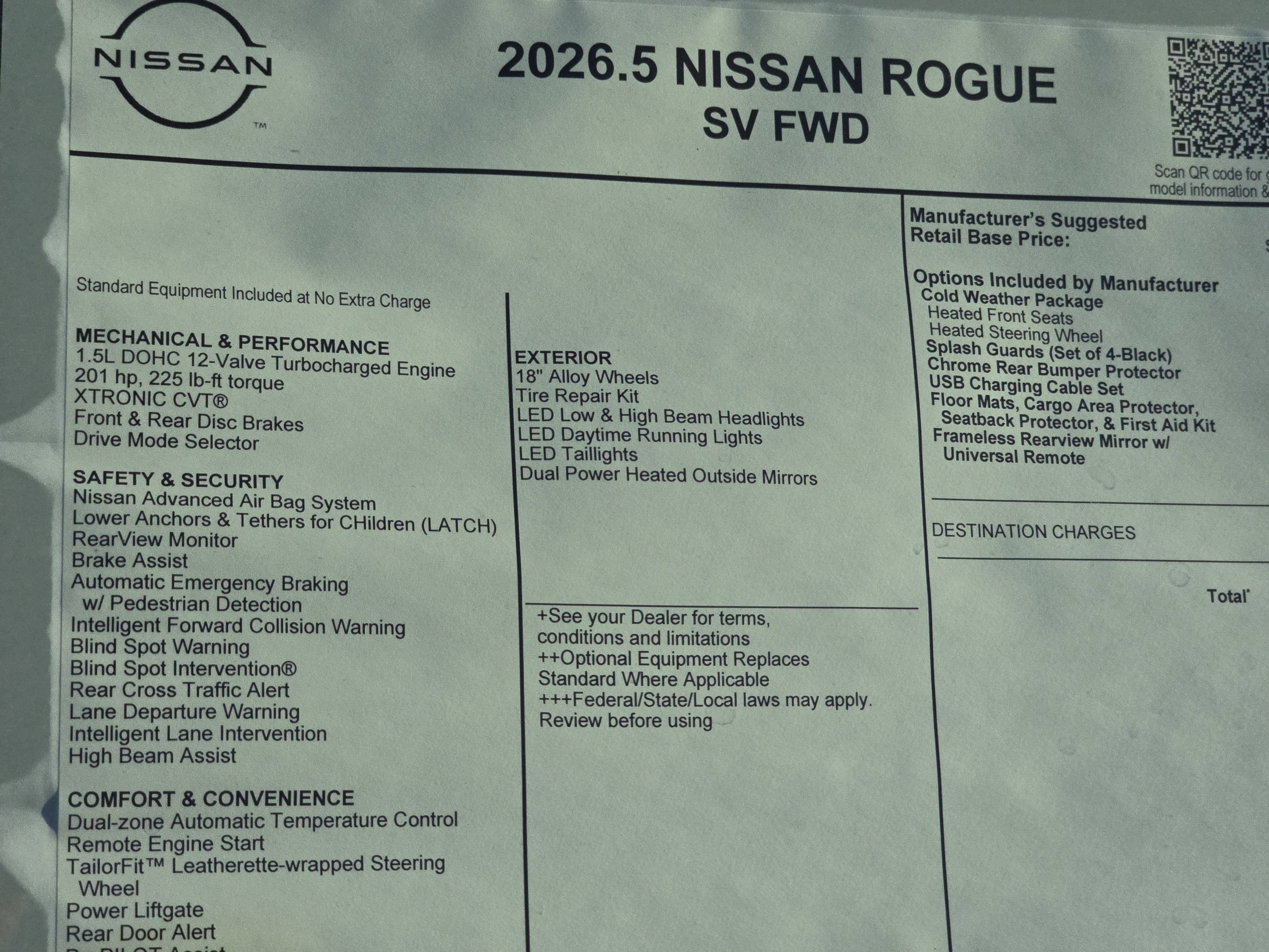 2026 Nissan Rogue SV