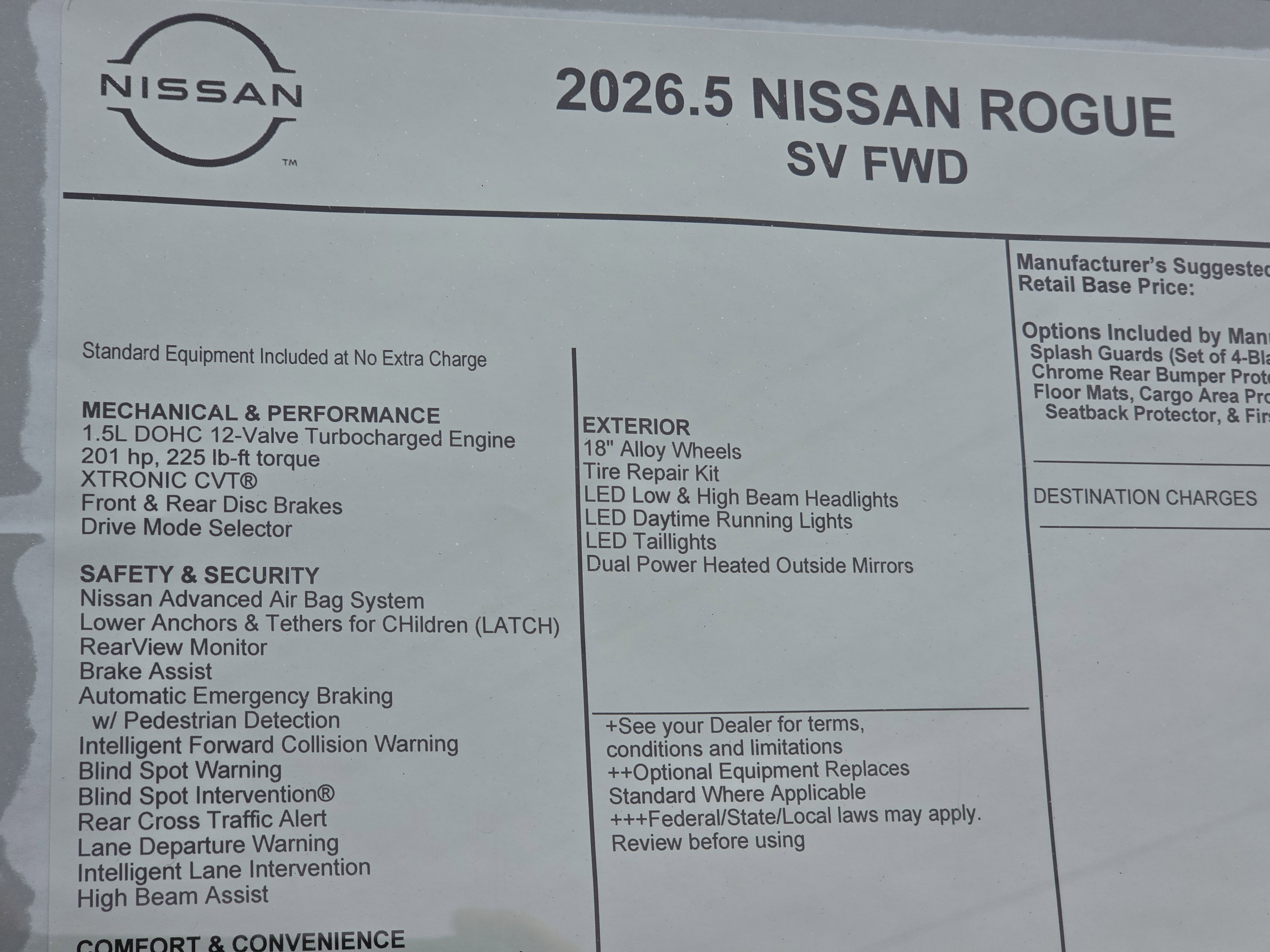 2026 Nissan Rogue SV