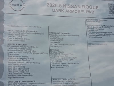 2026 Nissan Rogue Dark Armor