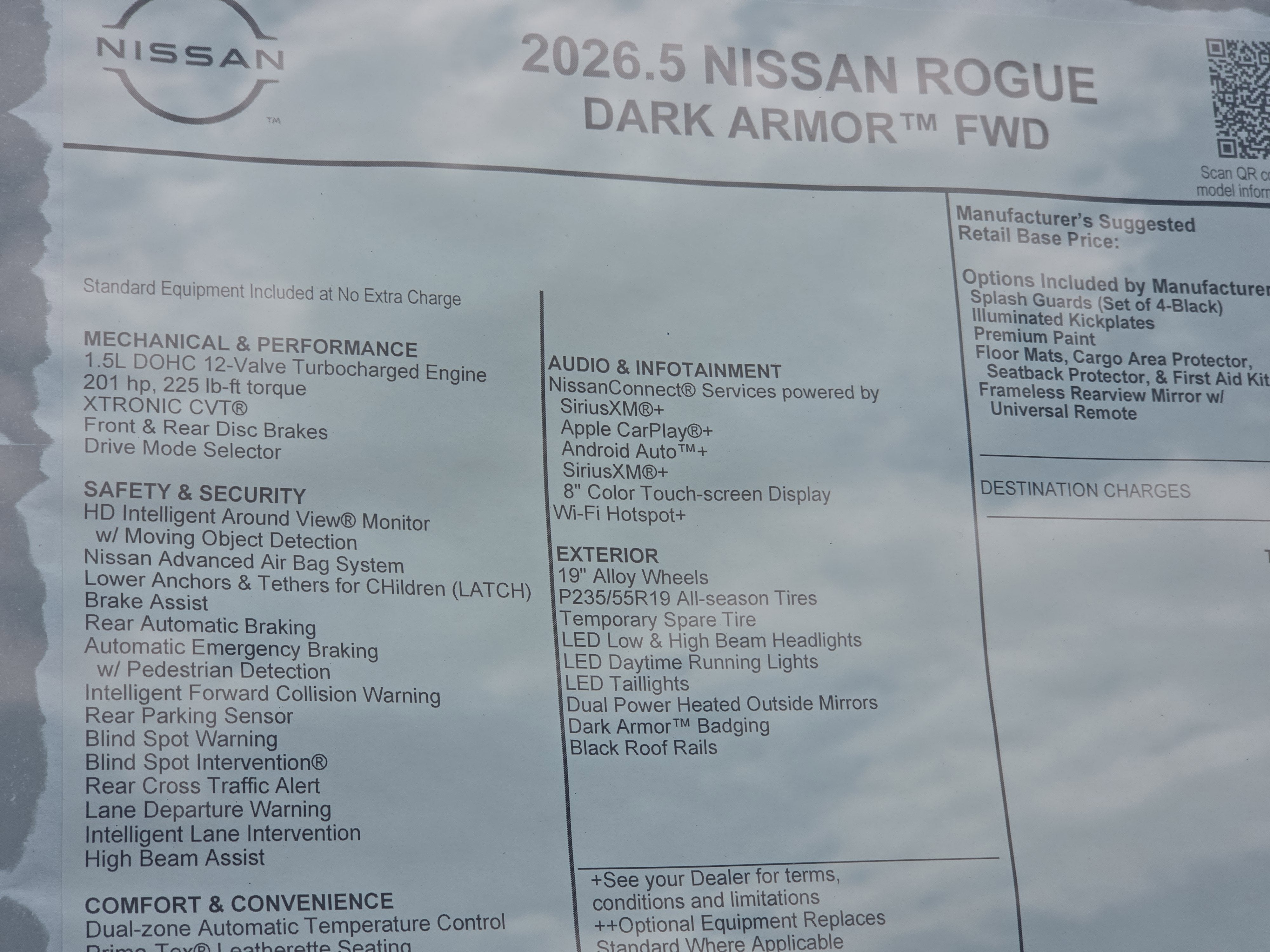 2026 Nissan Rogue Dark Armor
