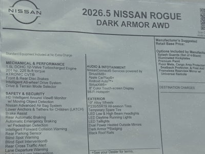 2026 Nissan Rogue Dark Armor