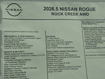 2026 Nissan Rogue Rock Creek