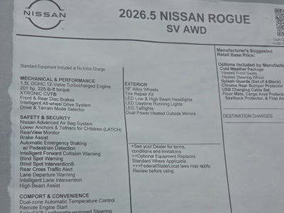 2026 Nissan Rogue SV