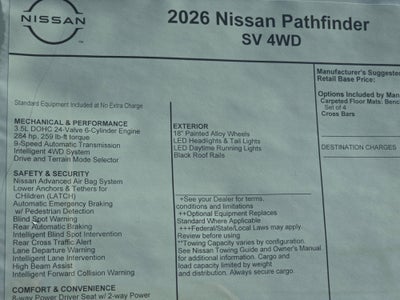 2026 Nissan Pathfinder SV