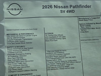2026 Nissan Pathfinder SV