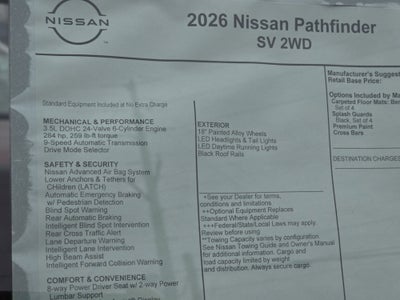 2026 Nissan Pathfinder SV